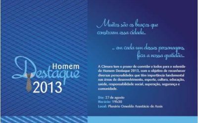 Câmara realiza solenidade Homem Destaque 2013