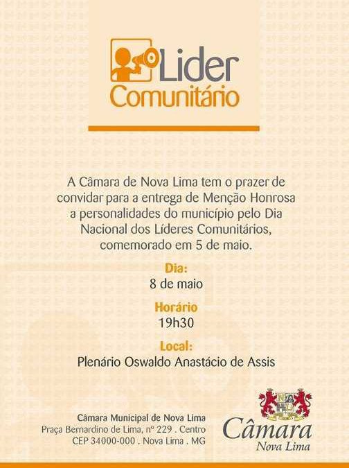 Líderes Comunitários recebem homenagem