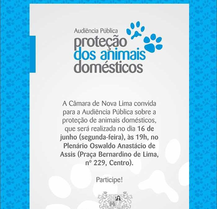Edital de Convocação – Audiência Pública vai debater assuntos sobre a proteção de animais em Nova Li