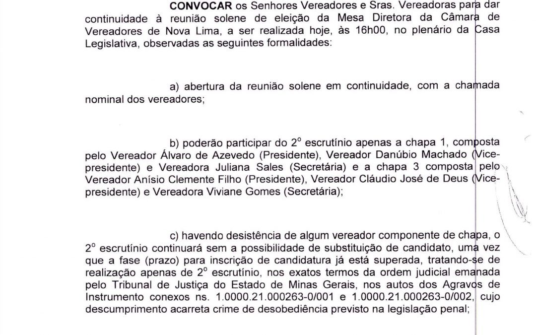 Convocação de Reunião Solene