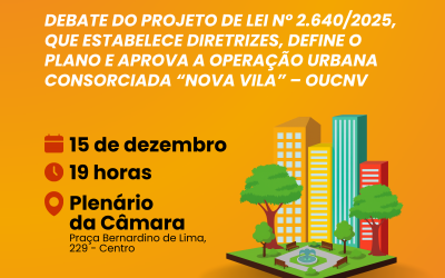 Câmara de Nova Lima promove Audiência Pública sobre “Nova Vila”