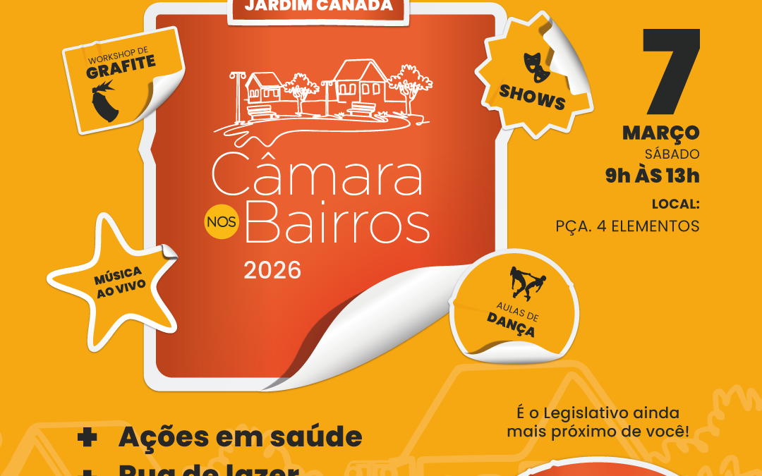 Câmara nos Bairros estreia no Jardim Canadá com shows, aula de ritmos, grafite e vários outros serviços gratuitos